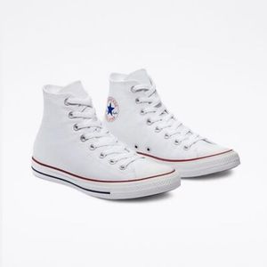 NEW white high top converse